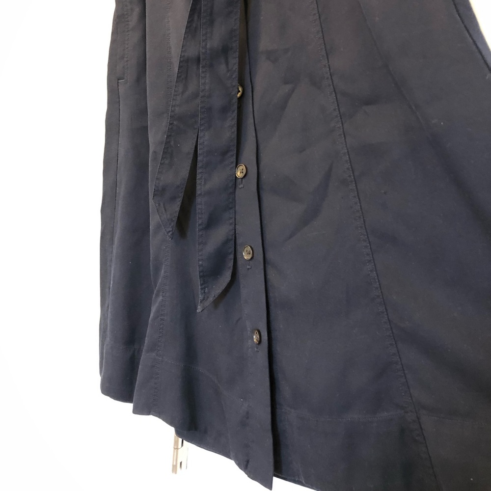 Talbots Poplin Button Front Full Midi Skirt Size 6 - image 2